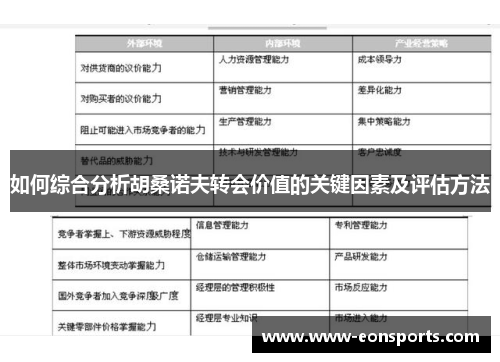 如何综合分析胡桑诺夫转会价值的关键因素及评估方法